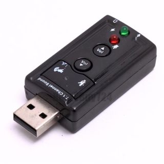   Virtual 7 1 Channel USB 2 0 Audio Sound Card Adapter Dongle