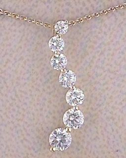   End Designer Diamond Necklace Gold Journey Pendant Aucoin Hart