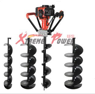 55cc v handle 2 stroke gas post hole digger augers