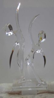 Hivo G  van Teal Lucite Sculpture Dance of Life Signed Numbered 27 