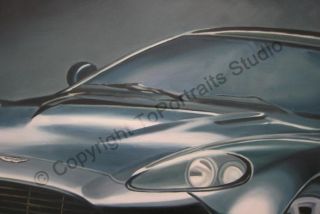Aston Martin Vanquish s V12 2004 Canvas Oil Painting