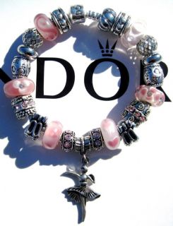 Authentic Pandora 925 Sterling Silver Bracelet Murano Beads Charms The 