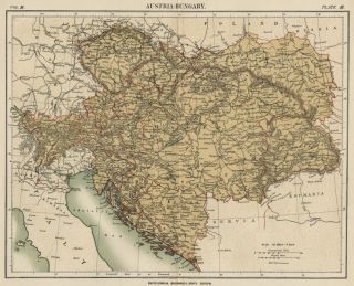This color map of Austria Hungary was included in Encylopaedia 
