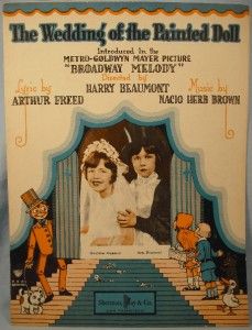 Old 1929 The Wedding of The Painted Doll Sheet Music