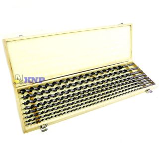 Pcs 24 Extra Long Auger Drill Bit Set Wood Drills with Wooden Case 