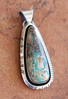   Sterling Royston Ribbon Turquoise Pendant by Augustine Largo
