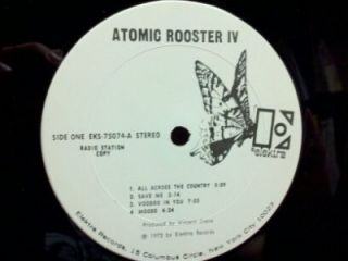 Atomic Rooster Atomic Rooster IV LP White Label Promo