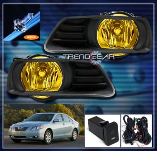   CAMRY CE LE XLE BUMPER JDM YELLOW FOG LIGHTS LAMP+SWITCH+HARNESS
