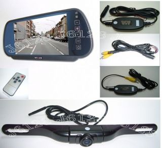G505 7 Car Mirror Monitor Wireless Rearview 5LEDS Infrared HD Camera 