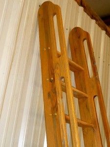 SHIPs Ladder for Loft Library Attic Custom Built Ocean Blue Pickled 