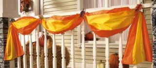 Fall Harvest Fence Swag Decor Outdoor Garland Yard New