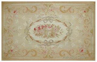 12 Woven Aubusson Rug   ANTIQUE FRENCH PASTEL