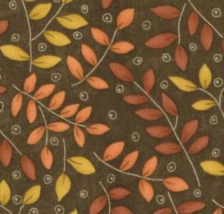 Moda Awesome Quilt Fabric Autumn Fall Leaves Brown 1 2