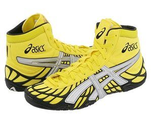 Asics Dan Gable Wrestling Shoes JY600 4193 Yellow Black Silver
