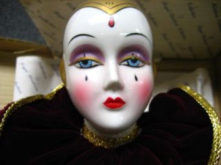 Royal Heirloom Porcelain Doll Pierrot/Mime/Jester