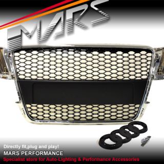 Audi A5 8T RS5 RS Honey com Style Chrome Black Front Grille Grill 08 