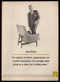 1962 Jens Risom Richard Avedon Photo Comfort Conscious Chair Jr Design 