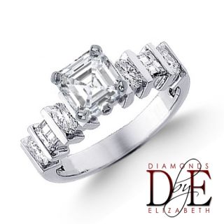 Engagement Ring VS2 Asscher Delight 1 50 Carat Platinum