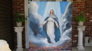 Blessed Virgin Mother Mary Assumption Painting 4ft X5FT