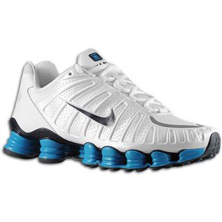 MENS NIKE SHOX TLX RUNNING SHOES TRAINERS WHITE / BLUE TL 15
