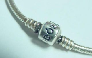 Authentic Pandora Sterling Silver .925 SS Cable Snap Lock Bracelet 7.5 