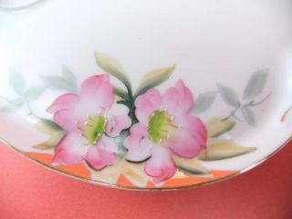 Noritake M Pink Azalea Snack Set Tea Cup Saucer Tray Serving Set 