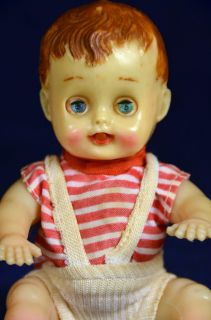Baby Boy Doll 6 Fluttering Sleep Eyes Movable Tongue 1950s