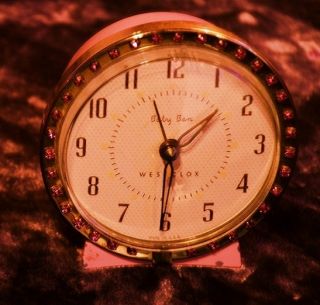 Pink Rhinestone Baby Ben Jeweled Alarm Clock