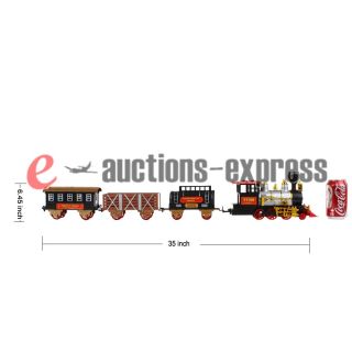 20 PCS B/O Classic Toy Railway Train Set with Light and Smoke, Huge 