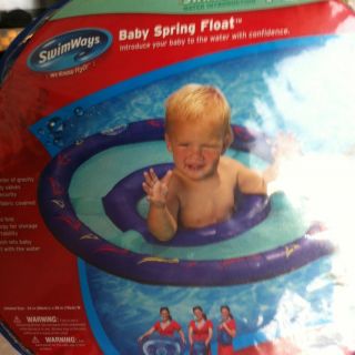 Swimways Baby Spring Float with Canopy Blue Green Ducks