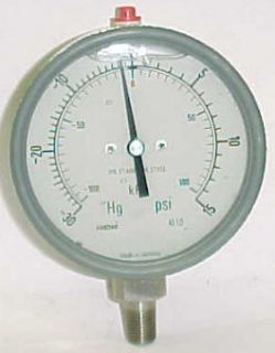 haenni hydraulic pressure vacuum gauge 30 15 psi 4 dial