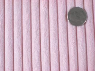 Minky Fabric Baby Pink Ribbed Knit Corduroy Cuddle Chenille Sew 60 