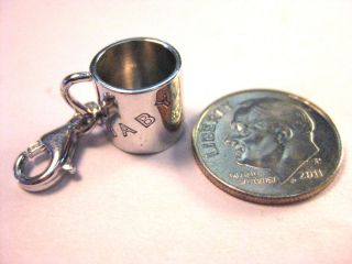 Sweet Little Terling Silver Baby Cup Charm Etched Baby