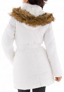 Baby Phat Belted Midlength Jacket Coat White
