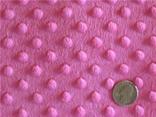 Hot Pink Minky Dot Chenille Plush Fabric 60 BTY Yards