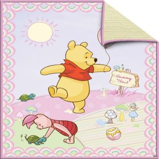 Disney Winnie The Pooh Sherpa Baby Blanket Super Soft Kids Borrego 