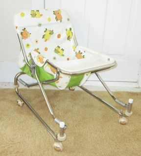 Vintage Hedstrom Baby Toddler Walker Bouncer Feeding Chair Seat Combo 