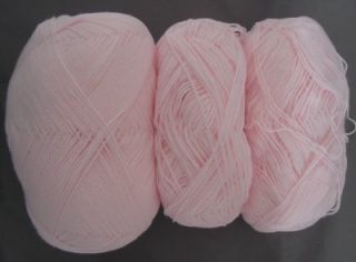 Bernat Big Ball Baby Sport Mill End Yarn, Color  BABY PINK, 3 Ply, One 