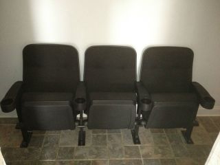 Set of 3 THEATER CHAIRS HOME THEATRE Seating MOVIE SEATs CINEMA