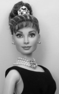 Audrey Hepburn OOAK Breakfast at Tiffanys Barbie Doll Repaint by 
