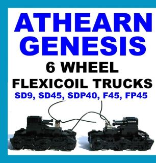FLEXICOIL 3 AXEL TRUCKS (PAIR) ATHEARN GENESIS only HO SD45 SDP45 SD9 