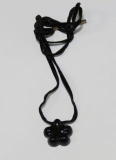 New Baccarat Flower Black Onyx Celebrity Fashion Pendant Necklace 