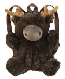My Pillow Pet Plush Chocolate Moose Backpack Toy Gift