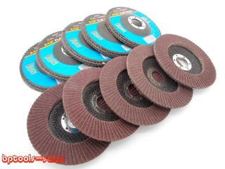 10pc 4 1 2 x 7 8 Aluminum Oxide Grinding Wheel 80 Grit Flap Disc 7 8 