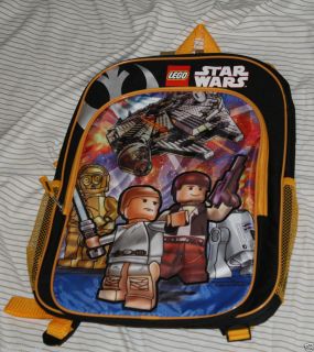 Lego Star Wars Rebel School Backpack Hans Solo Luke Skywalker R2D2 