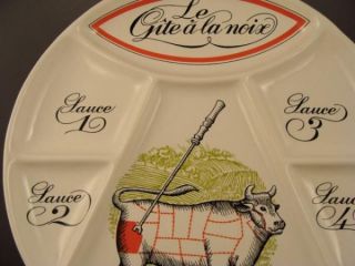 French Porcelaine DAuteuil Gite ALa Noix Steak Plate