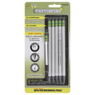 Dixon SenseMatic Plus Mechanical Pencils, #2, 0.7 mm, 5/Pack