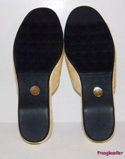 Joseph Stewart womens slide sandals shoes 6.5 D tan & ivory