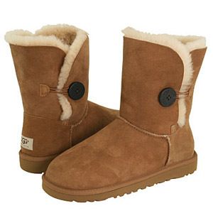 New Womens UGG Boots Bailey Button Chestnut Size 7