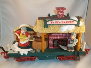   Bright Holiday Express Animated Train Set Bakery Car NBR384 3